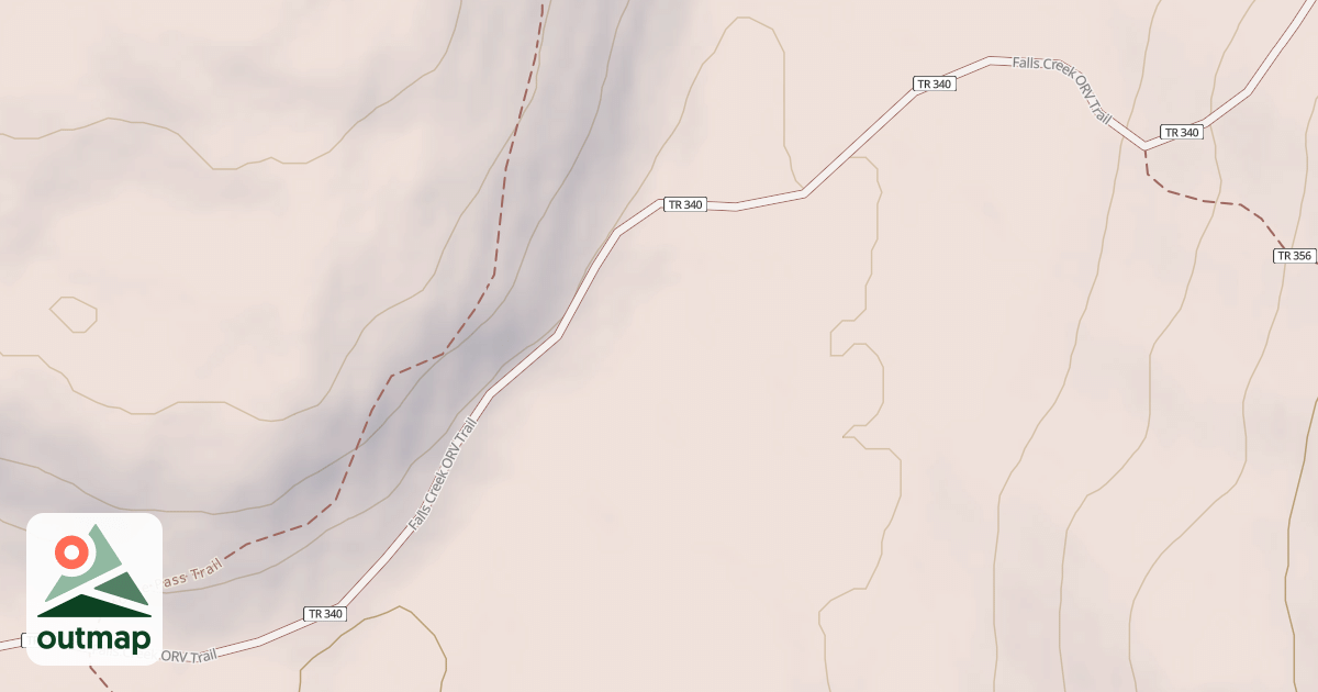 Map of Falls Creek Orv Trail