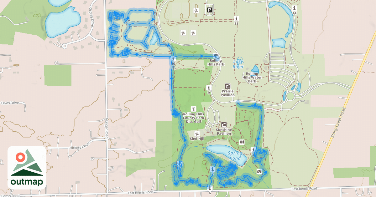 Map of Rolling Hills MTB Trail