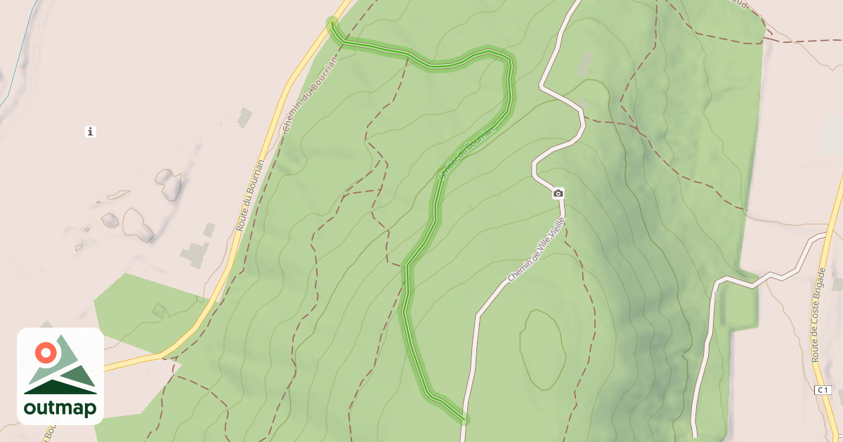 Map of Sentier du Bourrian