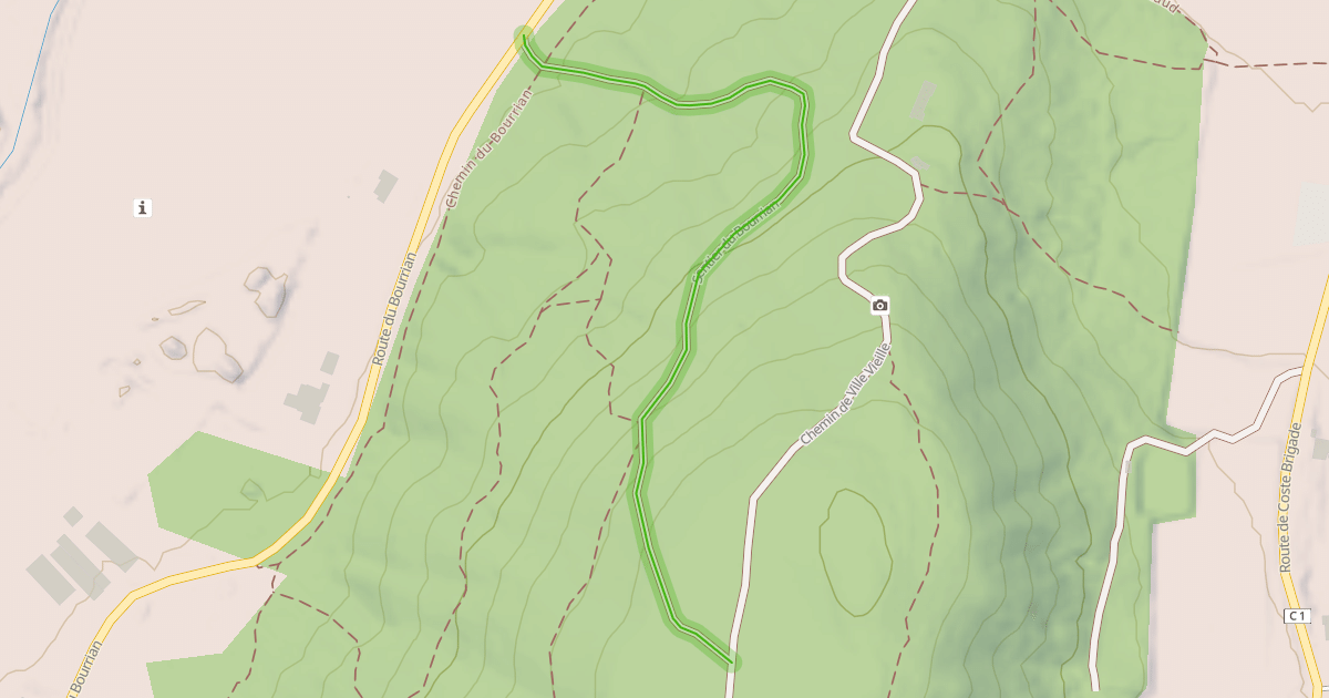 Map preview of Sentier du Bourrian