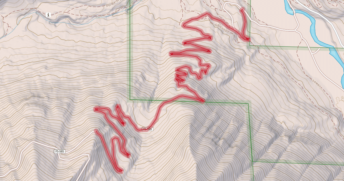 Map preview of Gunsight Pass Road Road