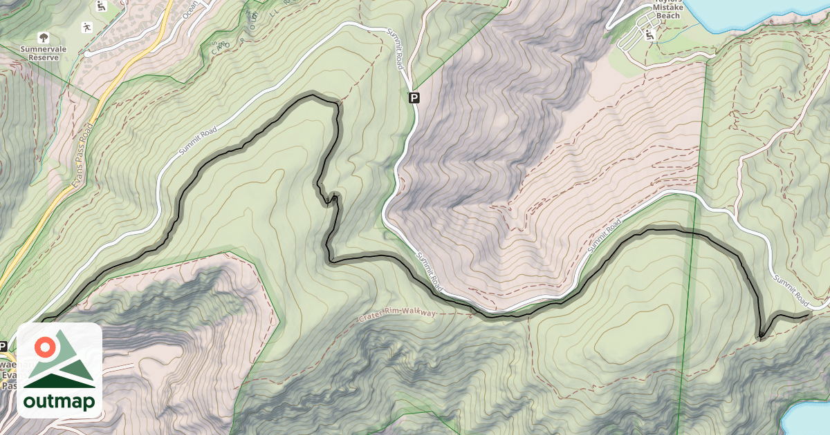 Map of Godley Head Mountain Bike Track