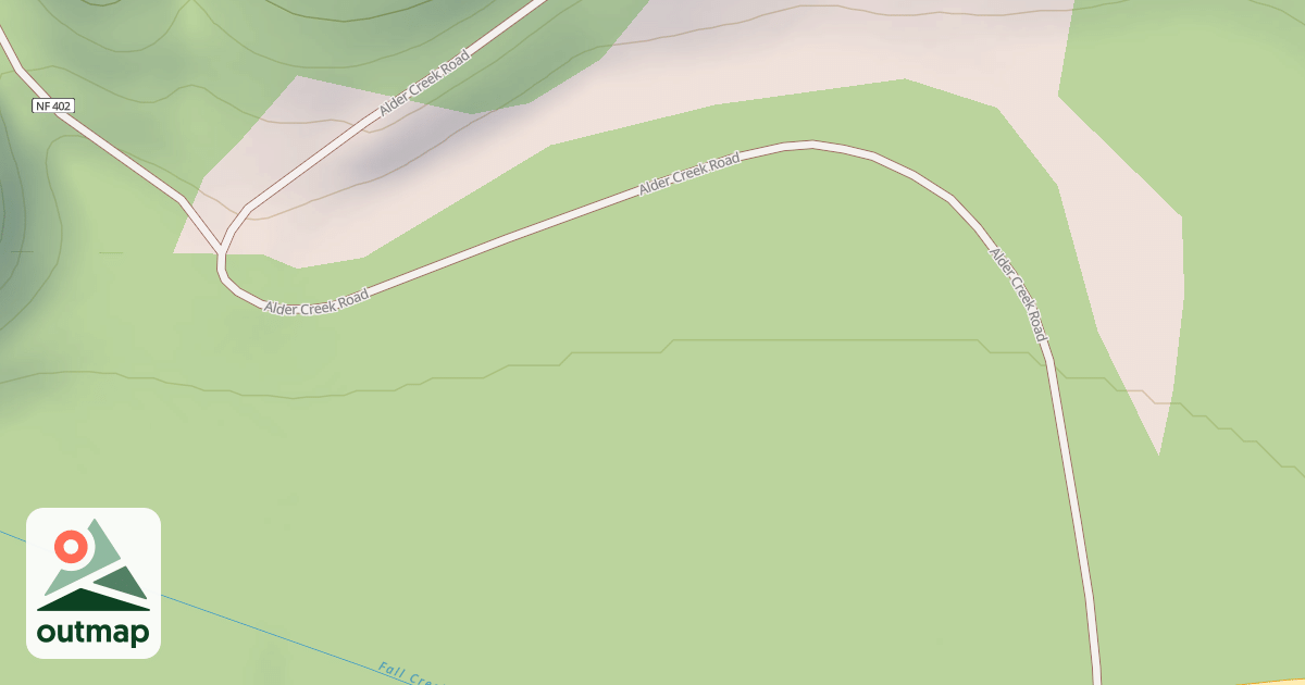Map of ALDER CR.