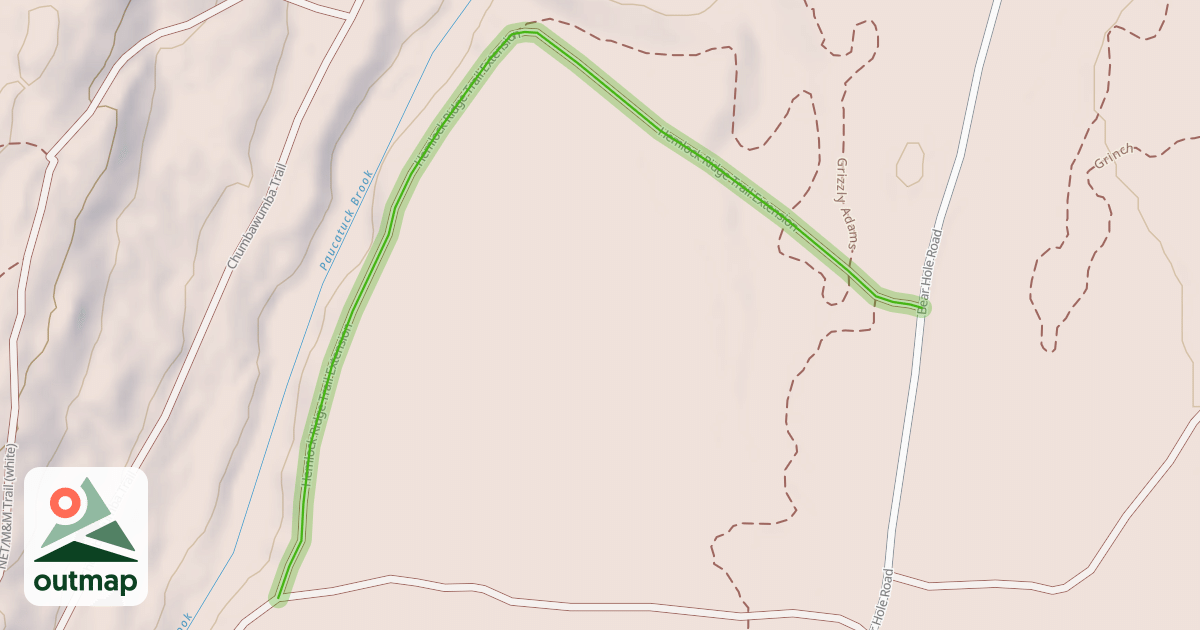 Map of Hemlock Ridge Trail Extension