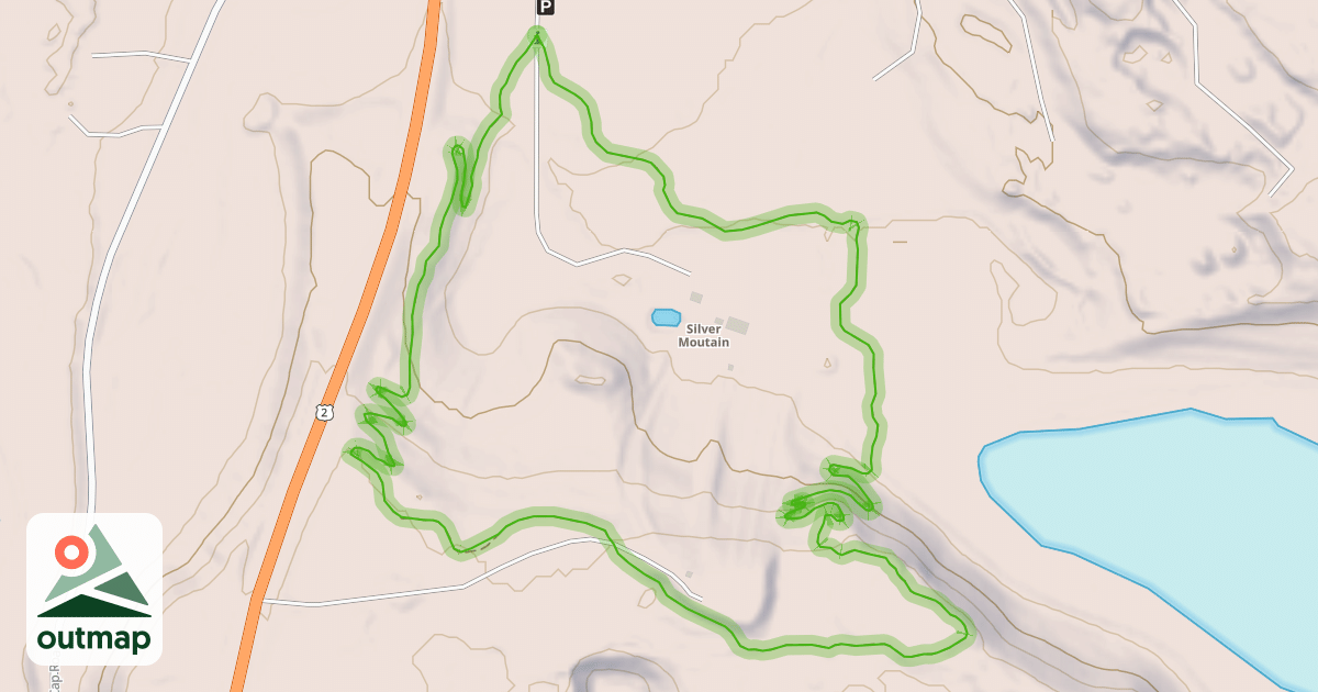Map of Silver Mountain Hike & Bike Trail