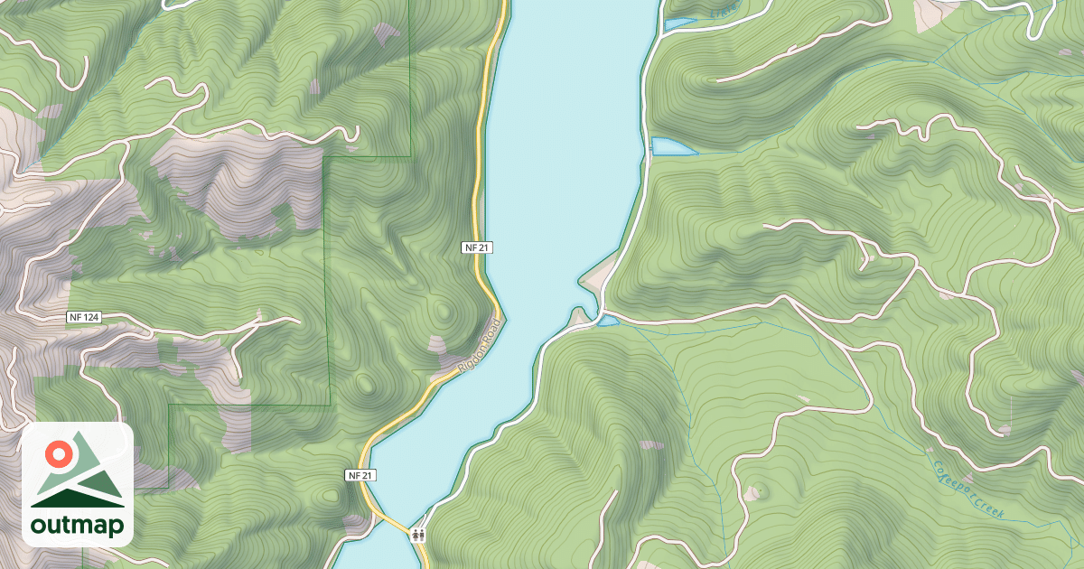 Map of EAST SHORE ROAD