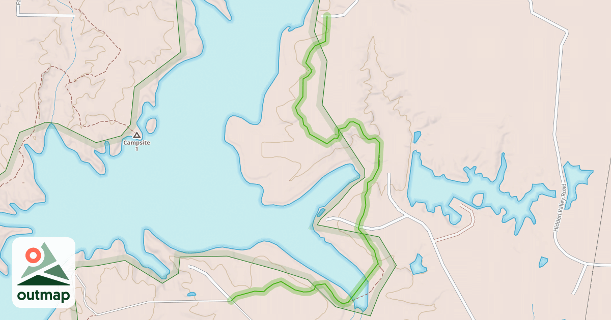 Map of East Landing to South Landing Trail