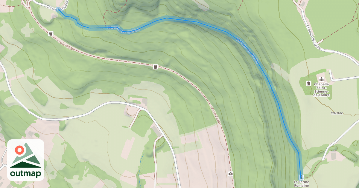 Map of Chemin de Coldre