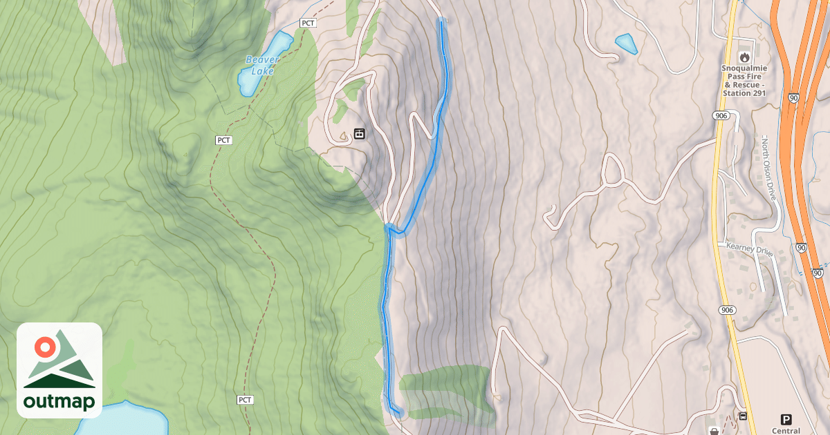 Map of Central to West Upper Crossover