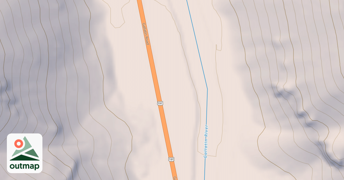Map of GALLATIN RIVER ACCESS MP 38.5