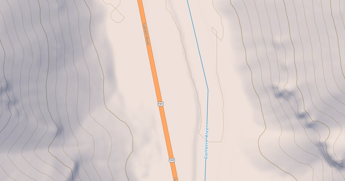Map preview of GALLATIN RIVER ACCESS MP 38.5