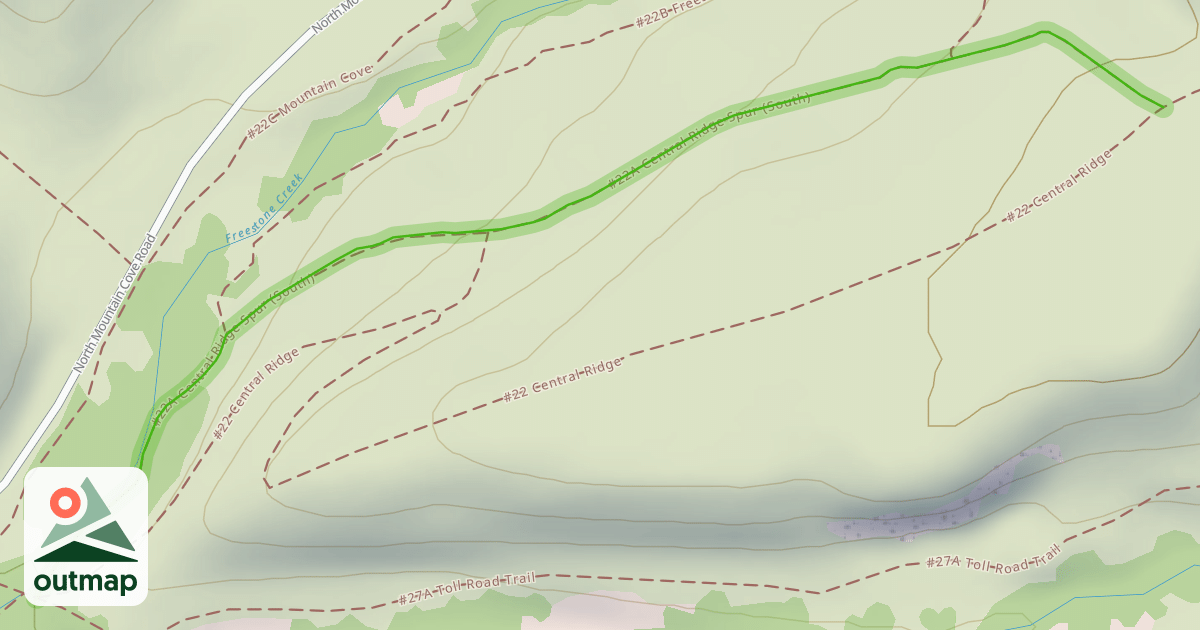 Map of #22A Central Ridge Spur (South)