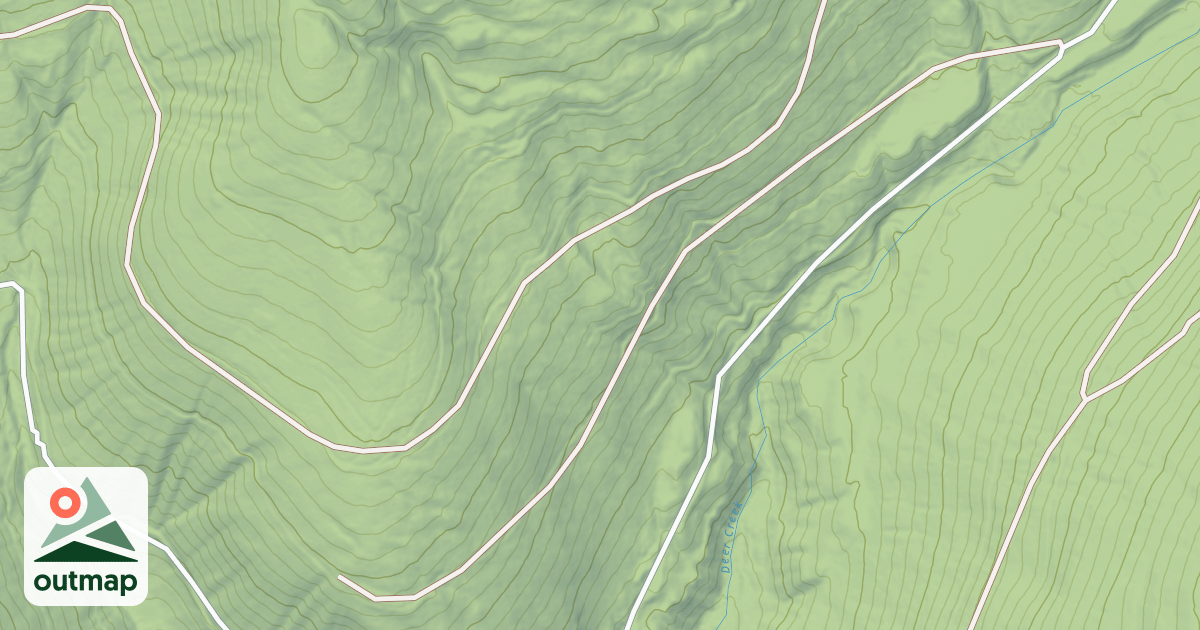 Map of LOWER DEER RUBY