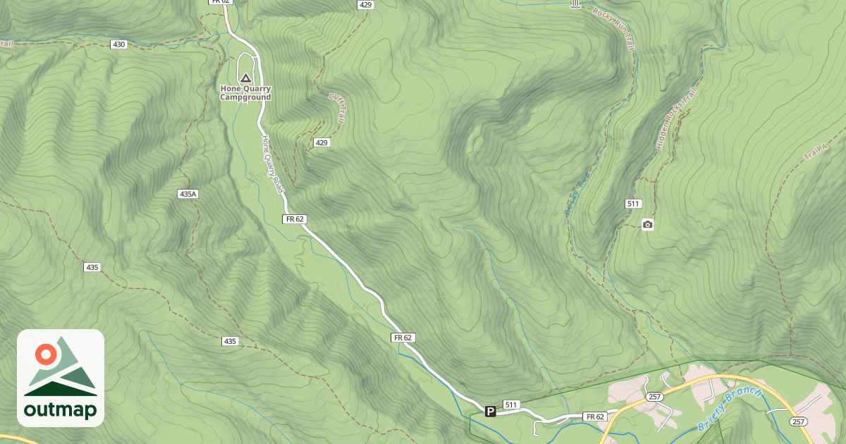 Map of HONE QUARRY