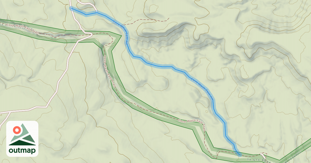 Map of Cove Wash East Alt