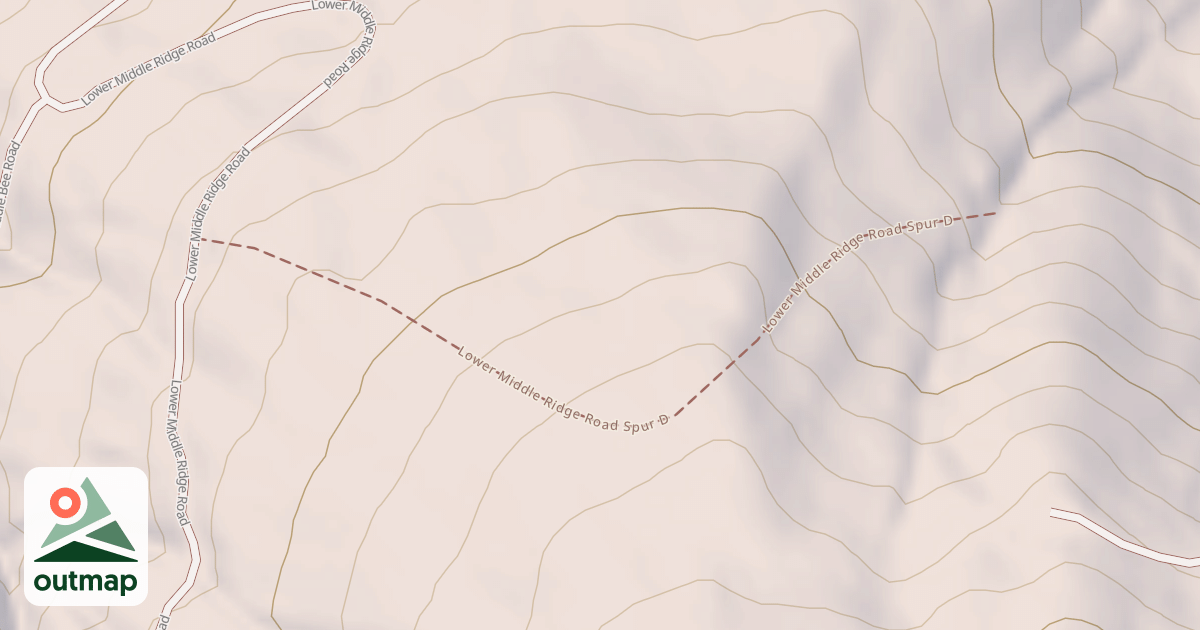 Map of LOWER MIDDLE RIDGE SPUR D