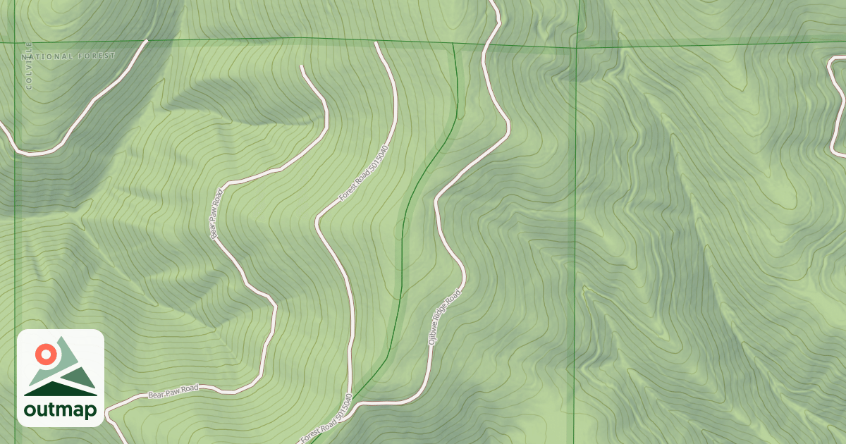 Map of OJIBWAY RIDGE
