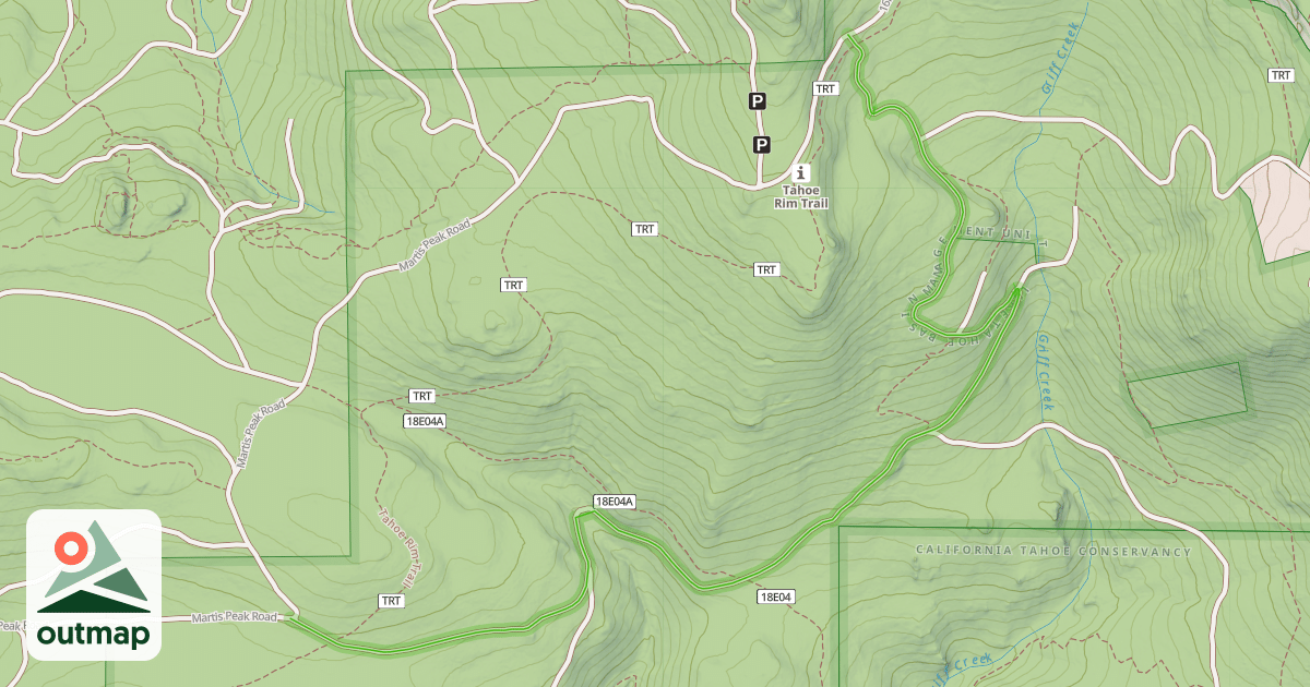 Map of Martis Slope Road