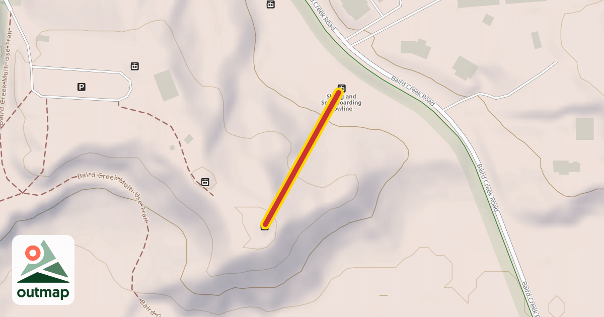 Map of Skiing and Snowboarding Towline