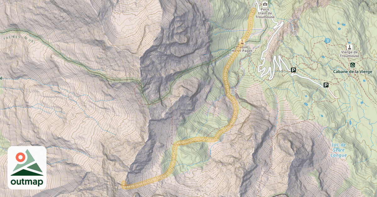 Map of Pic d'Estaubé — Auberge du Maillet