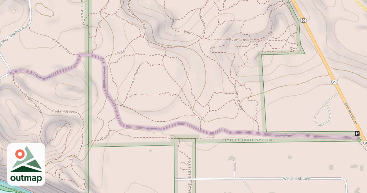 Map of Kettles Trail