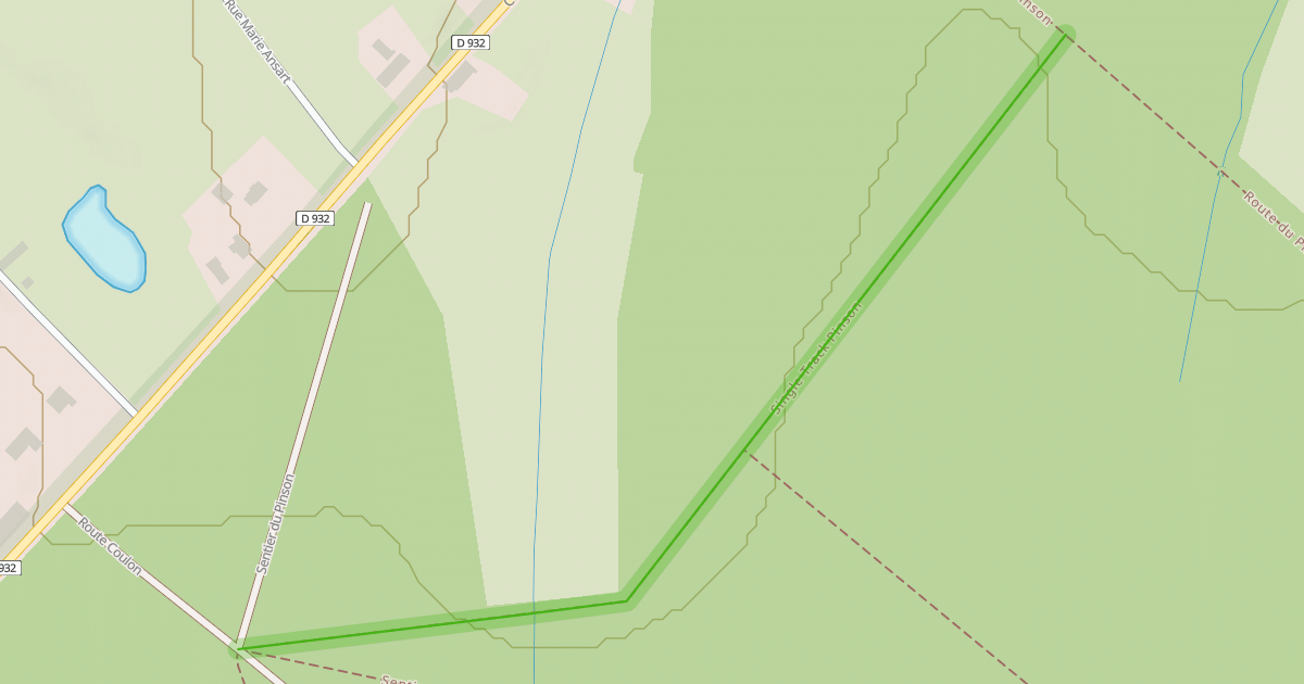 Map preview of Single Track Pinson