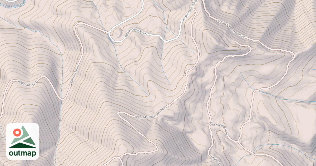 Map of BARKER MTN JP