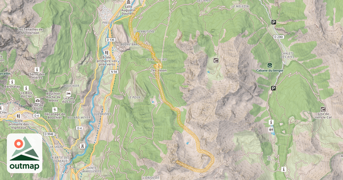 Map of La Tome — Le Villaret