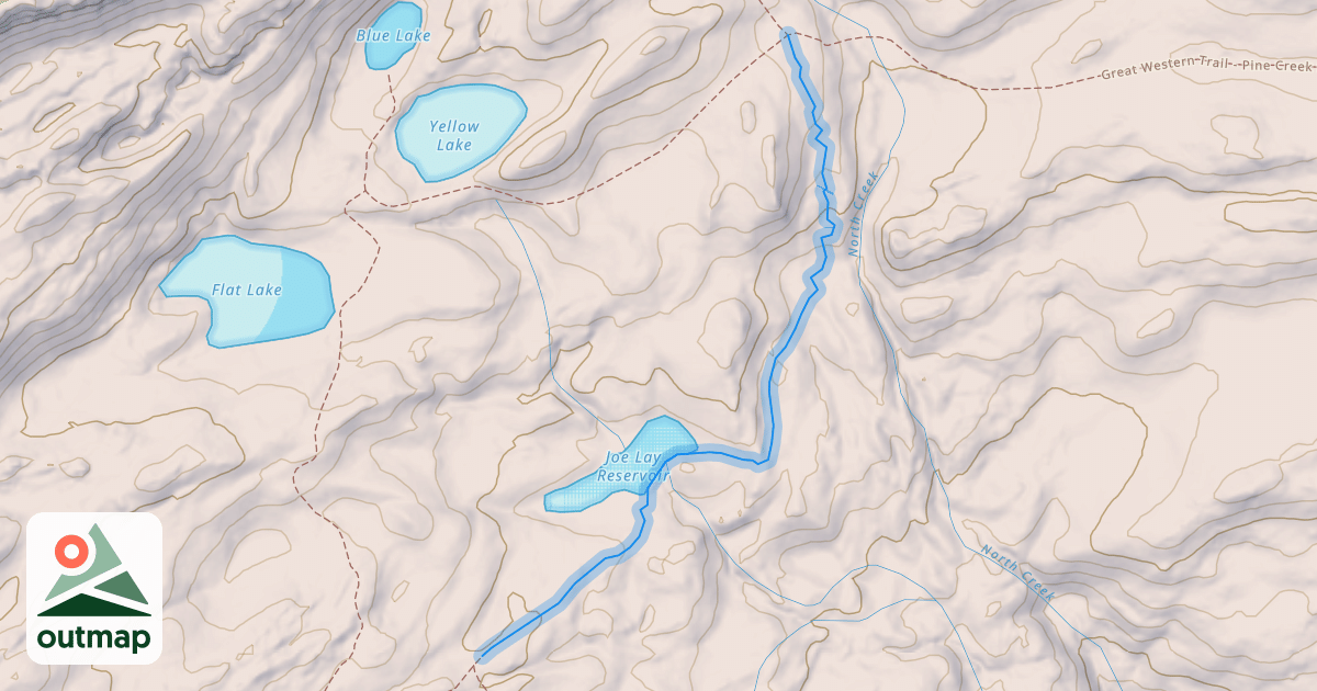 Map of Great Western Trail - Barker Section
