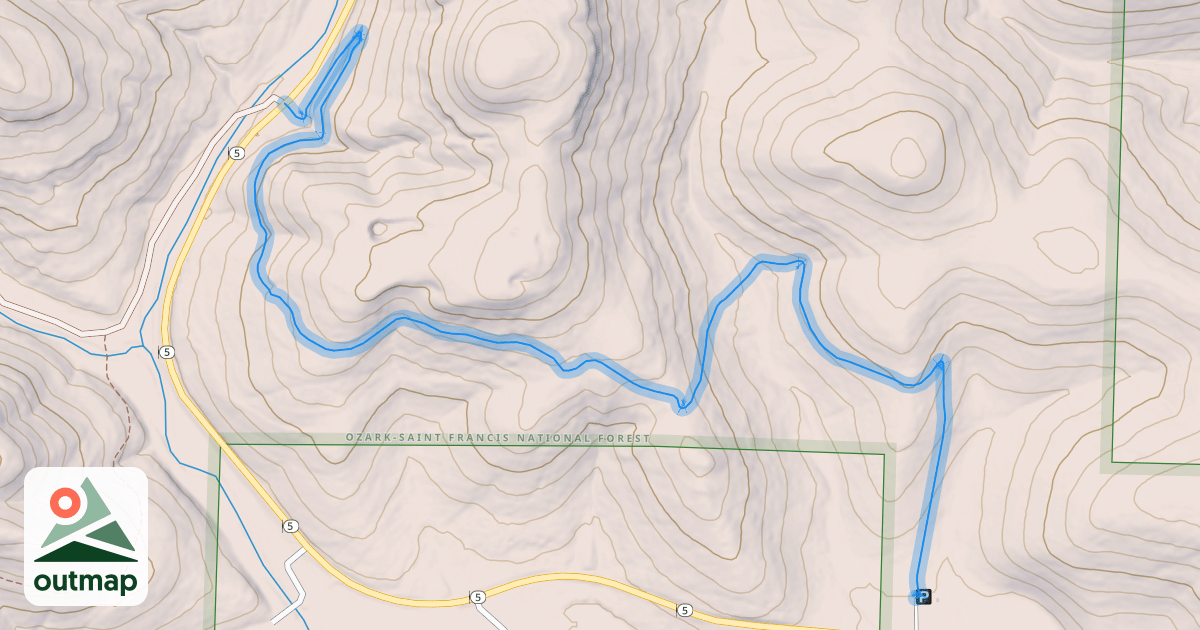 Map of Scrappy Mountain Loop - Section 4