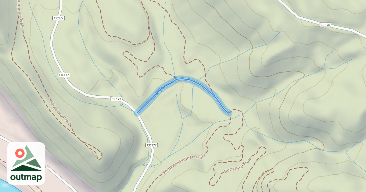 Map of Burnpile Trail