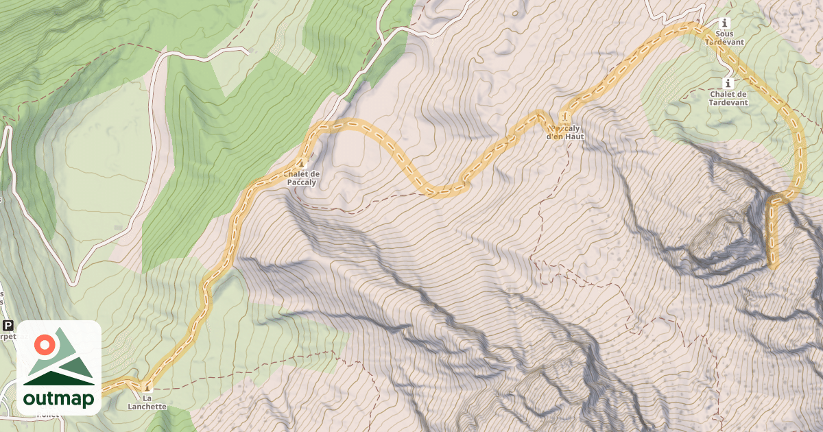 Map of Col de la Salla — Les Confins