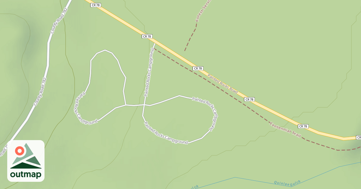 Map of PAINTED ROCK CG - EAST LOOP