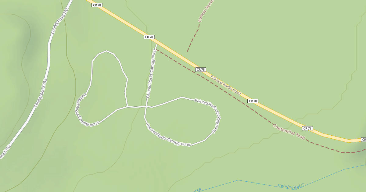 Map preview of PAINTED ROCK CG - EAST LOOP