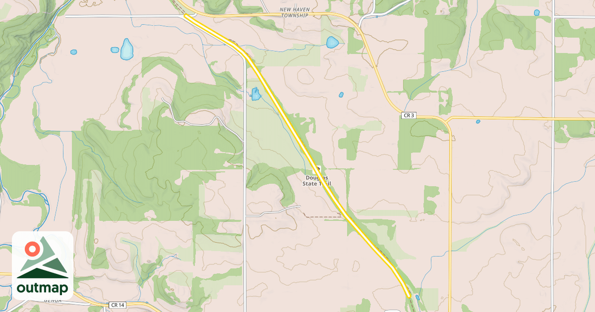 Map of Douglas State Trail