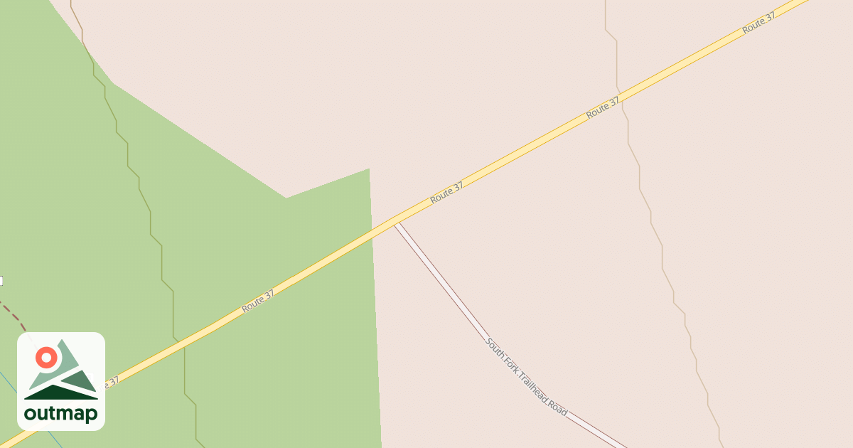 Map of SOUTH FORK TRAILHEAD