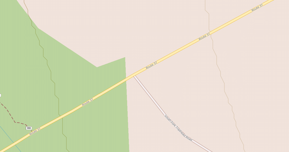 Map preview of SOUTH FORK TRAILHEAD