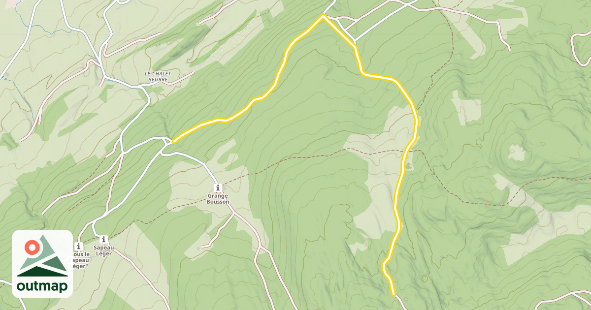 Map of Grandes Traversées du Jura