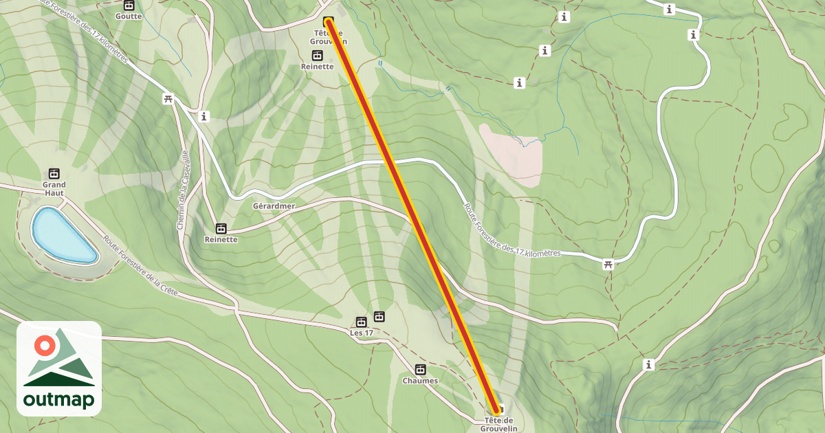 Map of Tête de Grouvelin