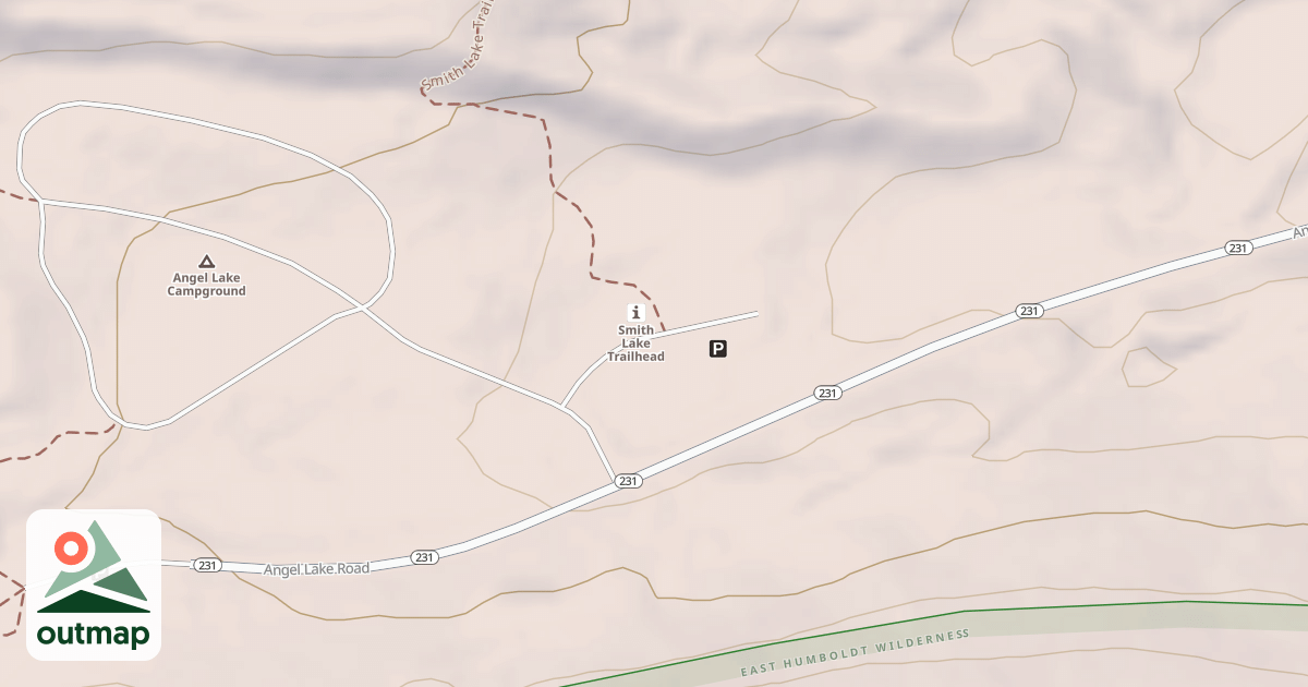 Map of ANGEL LAKE TRAILHEAD A