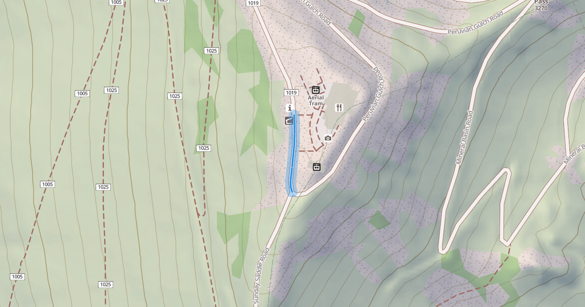 Map preview of Peruvian Gulch Road