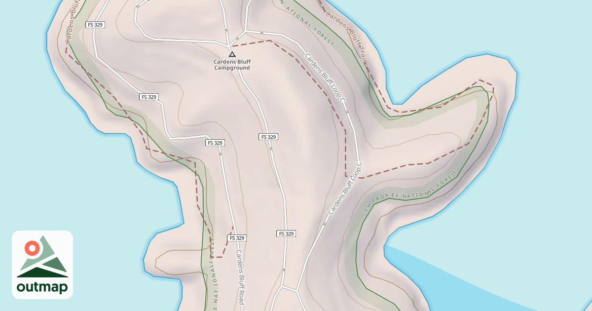 Map of CARDENS BLUFF  LOOP C