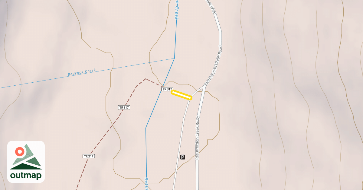 Map of Resurrection Pass Trail