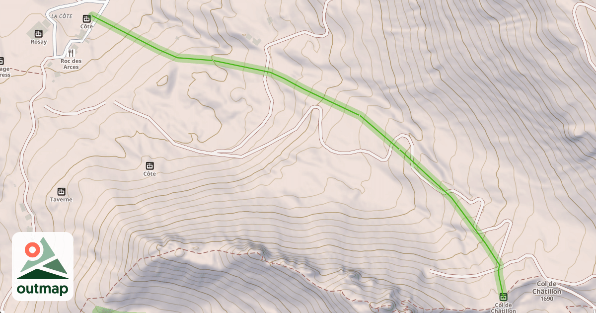 Map of Le Col de Chatillon