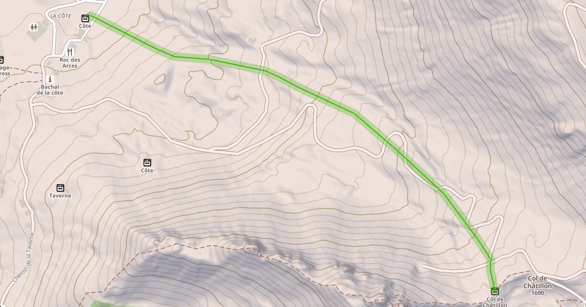 Map preview of Le Col de Chatillon