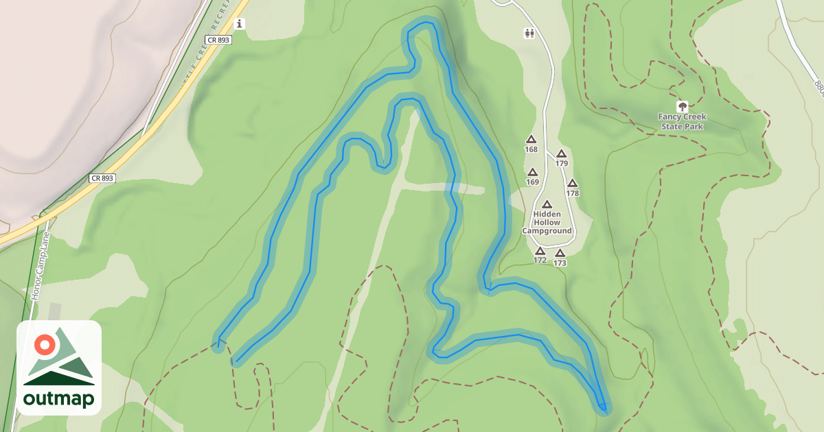 Map of Hidden Hollow