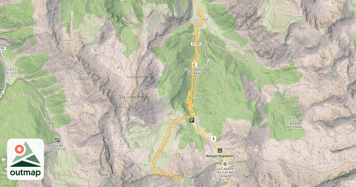 Map of Clot la Cime — Le Laus