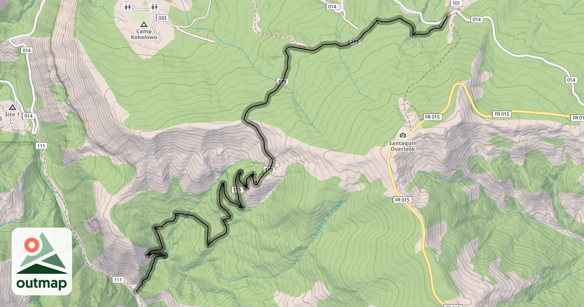 Map of Calkens Hollow Trail