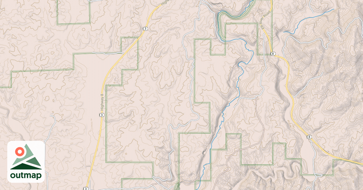 Map of DINNER BUCKET RIDGE