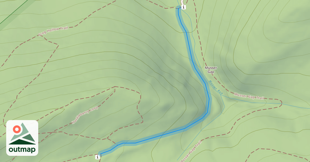 Map of Musser Gap Trail